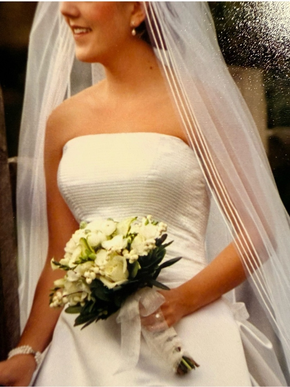 Vintage Peter Langner Wedding Dress + Veil 🤍 - Picture 2 of 14